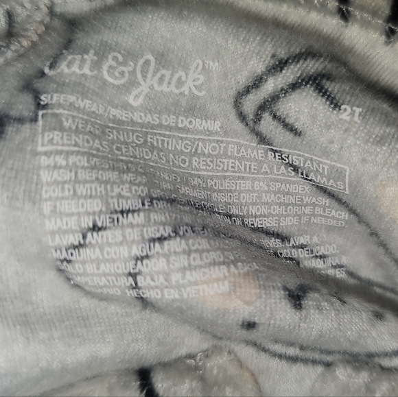 Cat & Jack Boy Girl Long Sleeve Zip Up Footless Happy Dumpling PJs Sz 2T - Picture 4 of 4